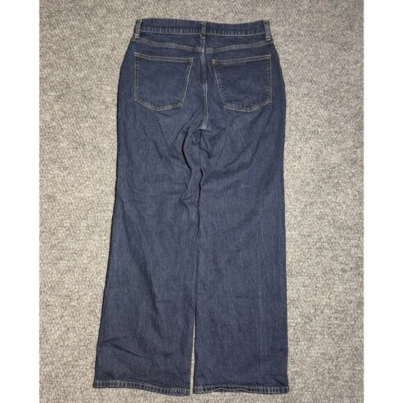 J. Crew Jeans Full Length Wide Leg Button Fly Medium Wash Mid Rise Curvy Size 27 - Picture 2 of 5